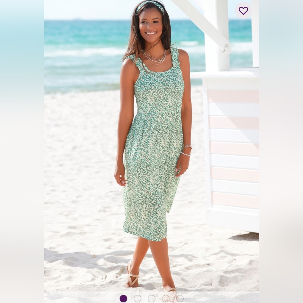 Lascana Green Floral Sundress